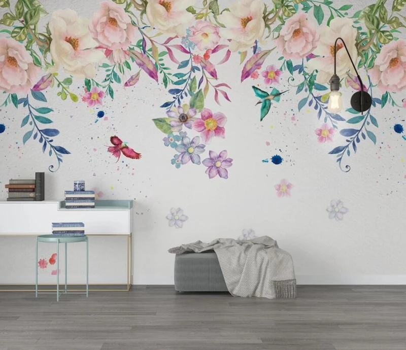 Tranh Dán Tường Hoa Lá Màu Xanh Đẹp Hlmx07