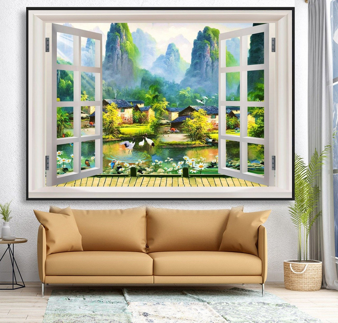 Tranh Dán Tường Cửa Sổ Tiến Phát Cstp58