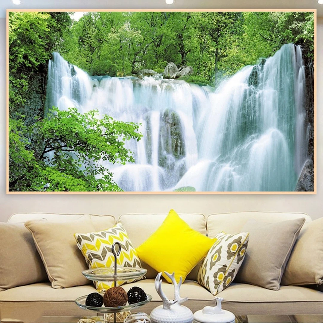 Tranh Dán Tường 3D Thác Nước Tiến Phát Decor Tntp87