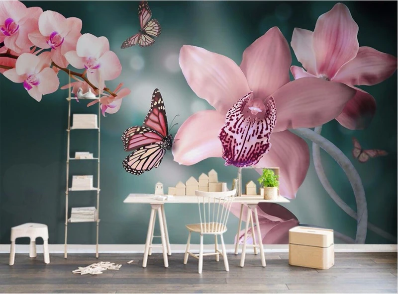 Tranh Dán Tường Hoa Lá Màu Xanh Đẹp Hlmx02