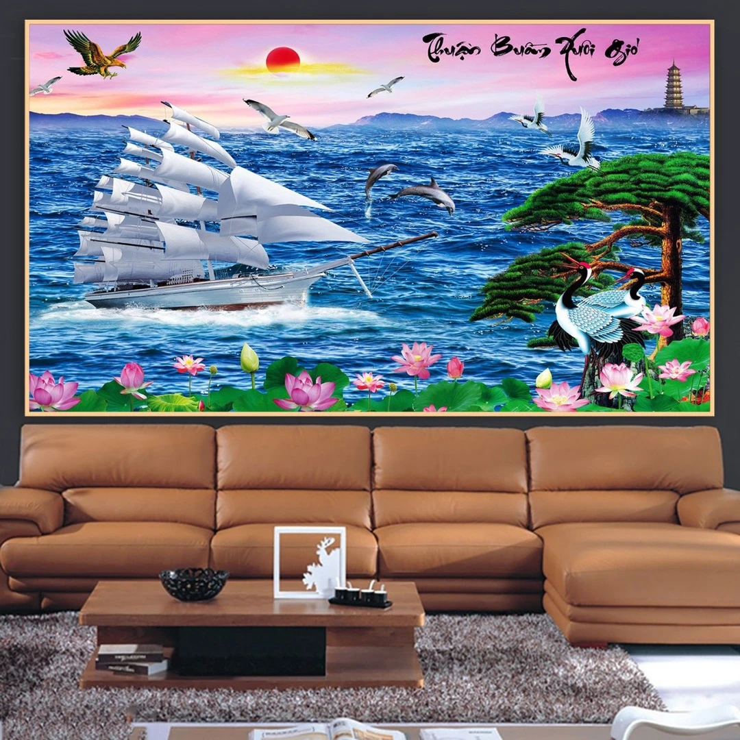 Tranh Dán Tường 3D Phong Thủy Tiến Phát Pttp140