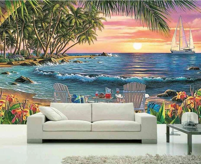 Tranh Dán Tường 3d Cảnh Biển- Đại Dương CB38