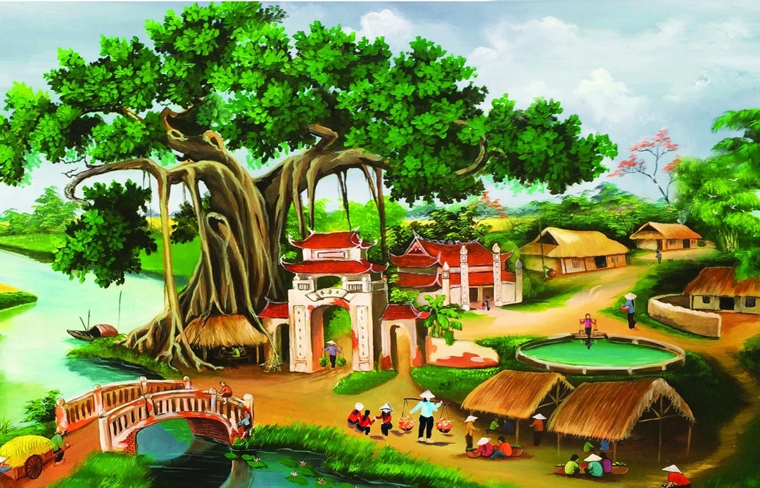 Tranh Dán Tường 3D Đồng Quê Tiến Phát Decor Dqtp18