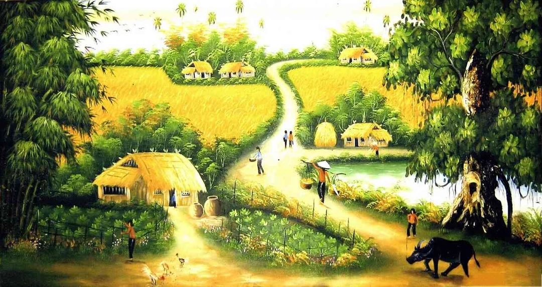 Tranh Dán Tường Đồng Quê DQ2