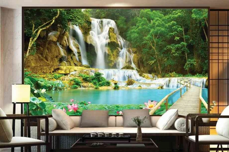 Tranh Dán Tường Thác Nước TN18