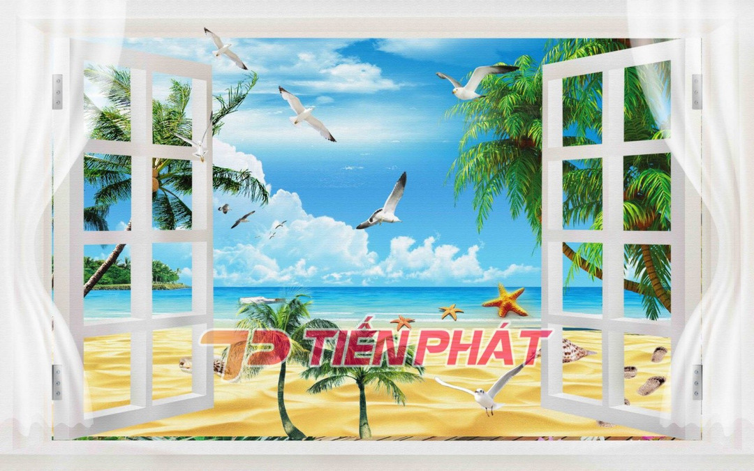 Tranh Dán Tường Cửa Sổ 3D CS01