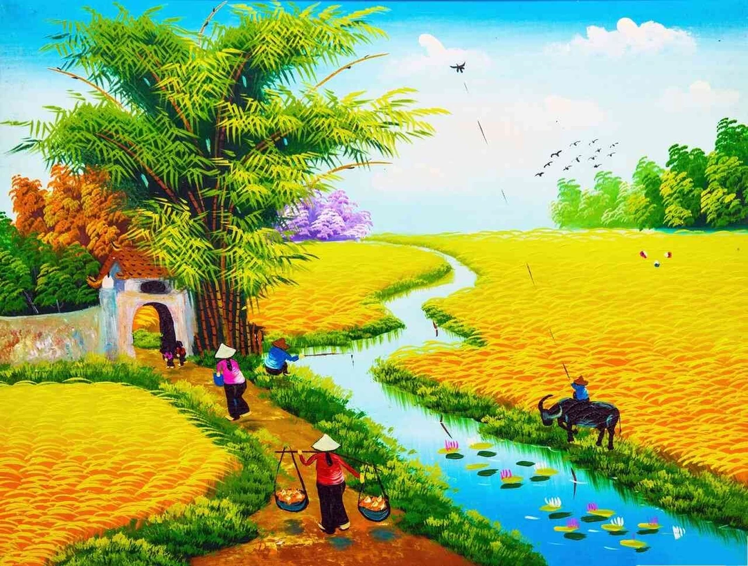 Tranh Dán Tường Đồng Quê DQ19