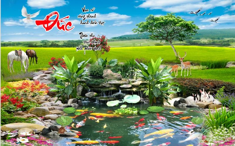 Tranh Dán Tường 3D Sơn Thủy Tiến Phát Sttp05