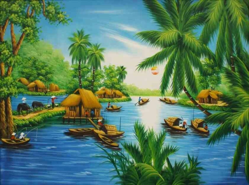Tranh Dán Tường Đồng Quê DQ23