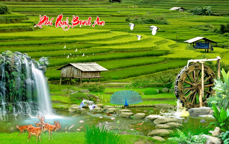 Tranh Dán Tường 3D Sơn Thủy Tiến Phát Sttp03
