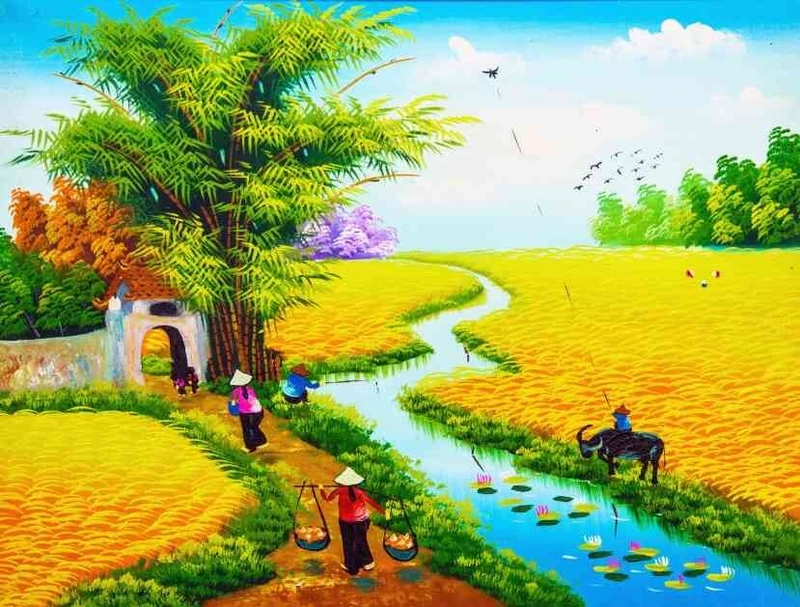 Tranh Dán Tường Đồng Quê DQ30