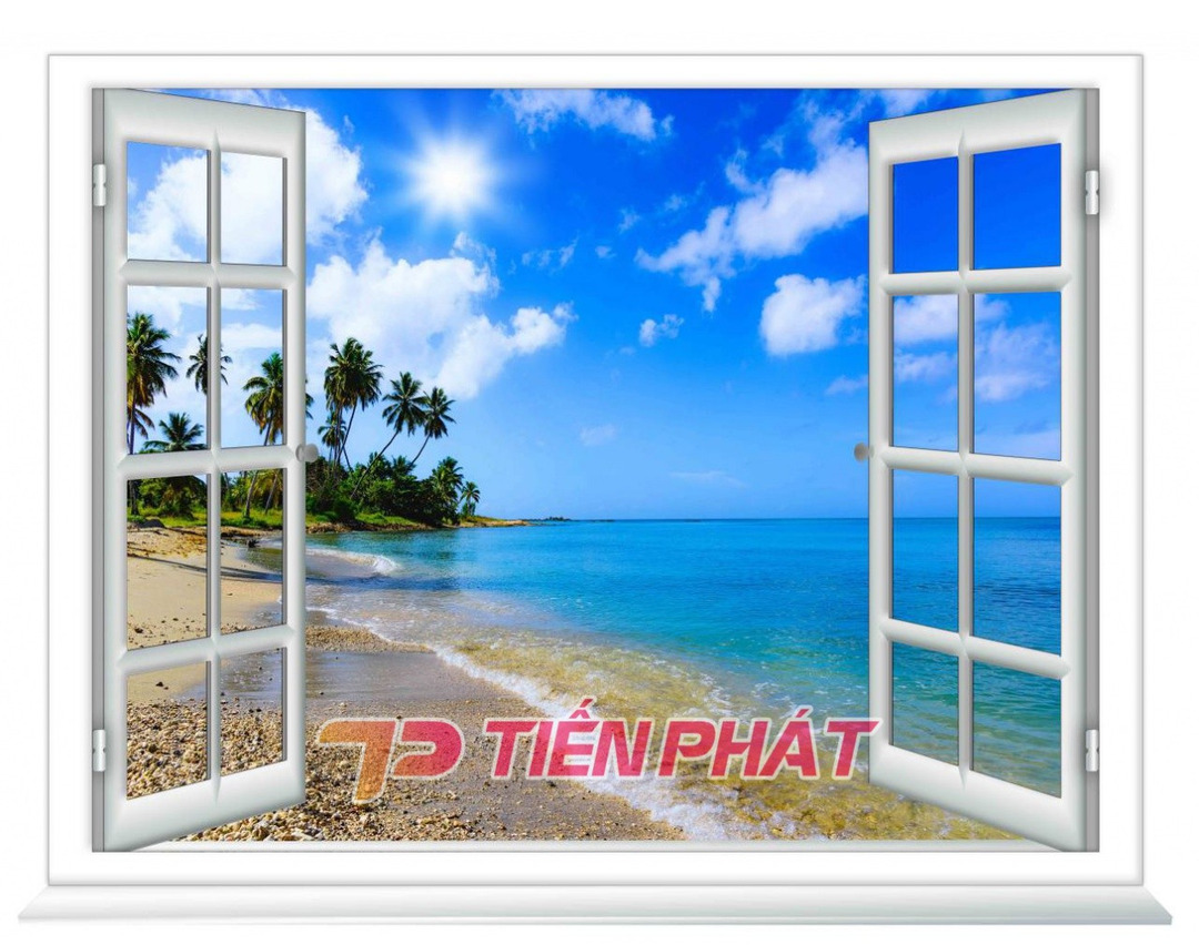 Tranh Dán Tường Cửa Sổ 3D CS01